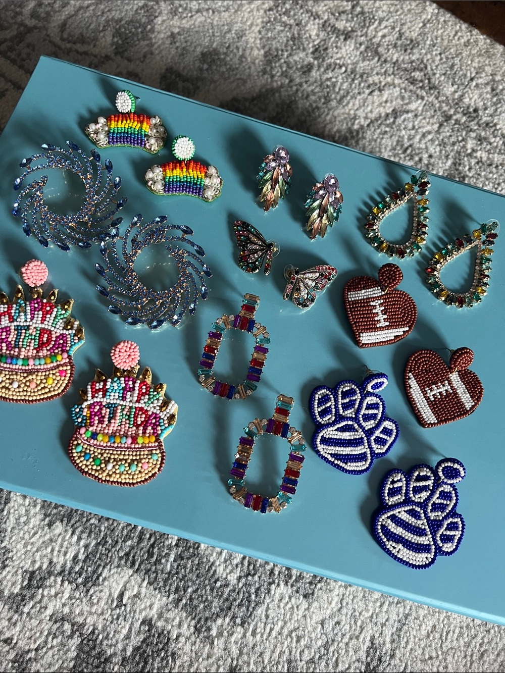 Statement Earring Assortment - Multicolor (9 Pairs!)